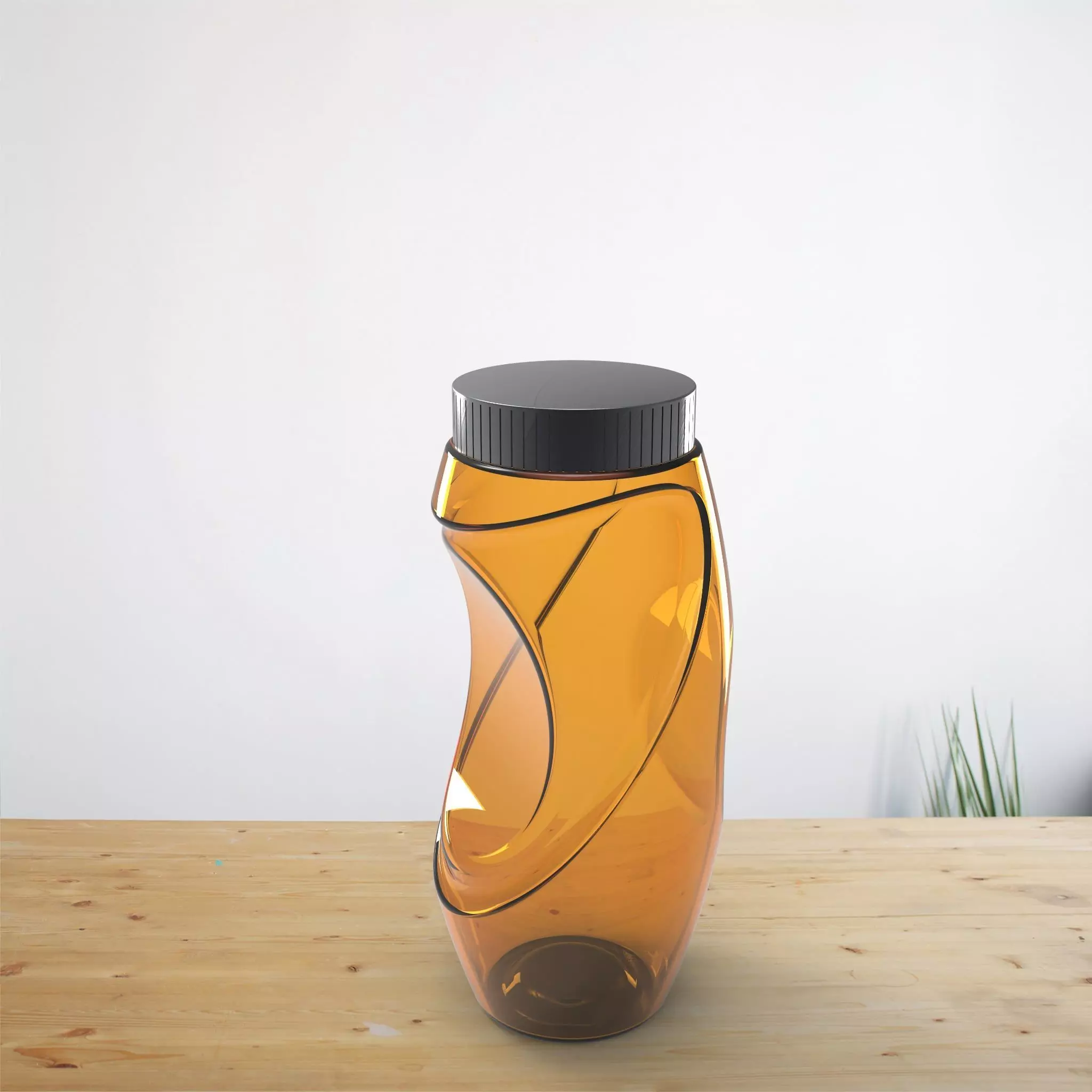 Bottle with Screw Cap 3D Model  3D model_0