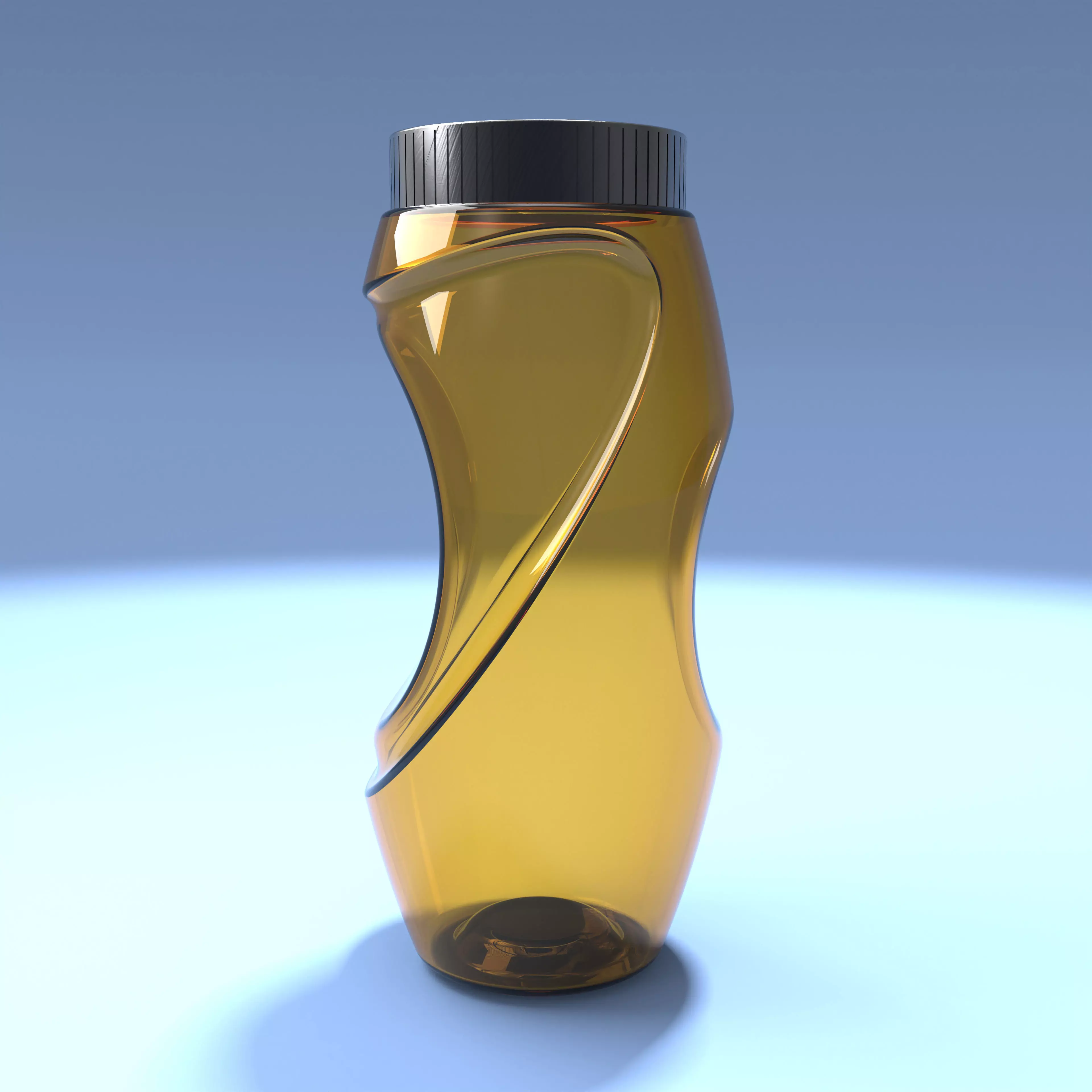 Bottle with Screw Cap 3D Model  3D model_2