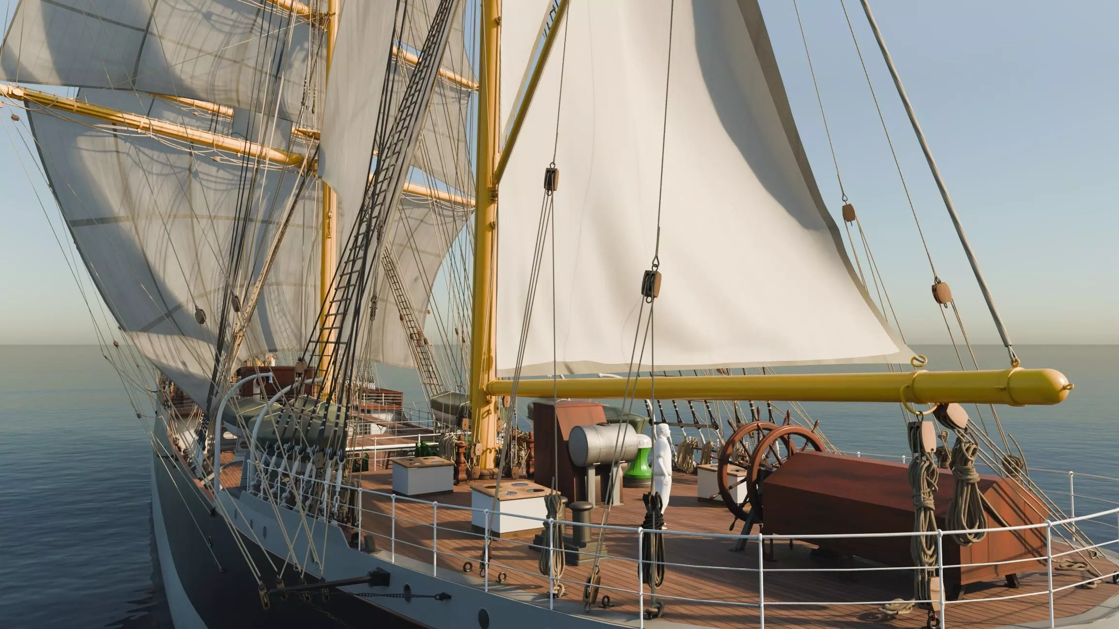 Sailing ship - Peking Hamburg 3D model_5