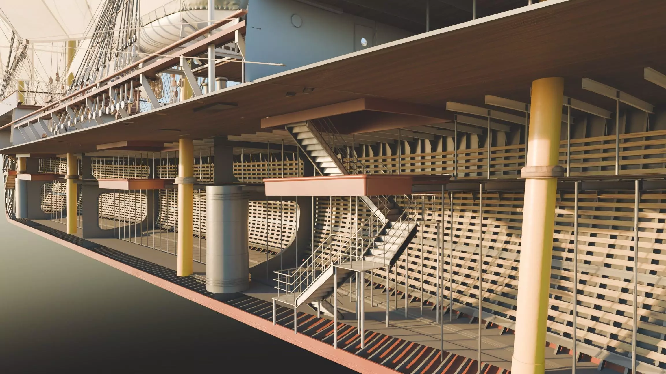 Sailing ship - Peking Hamburg 3D model_16