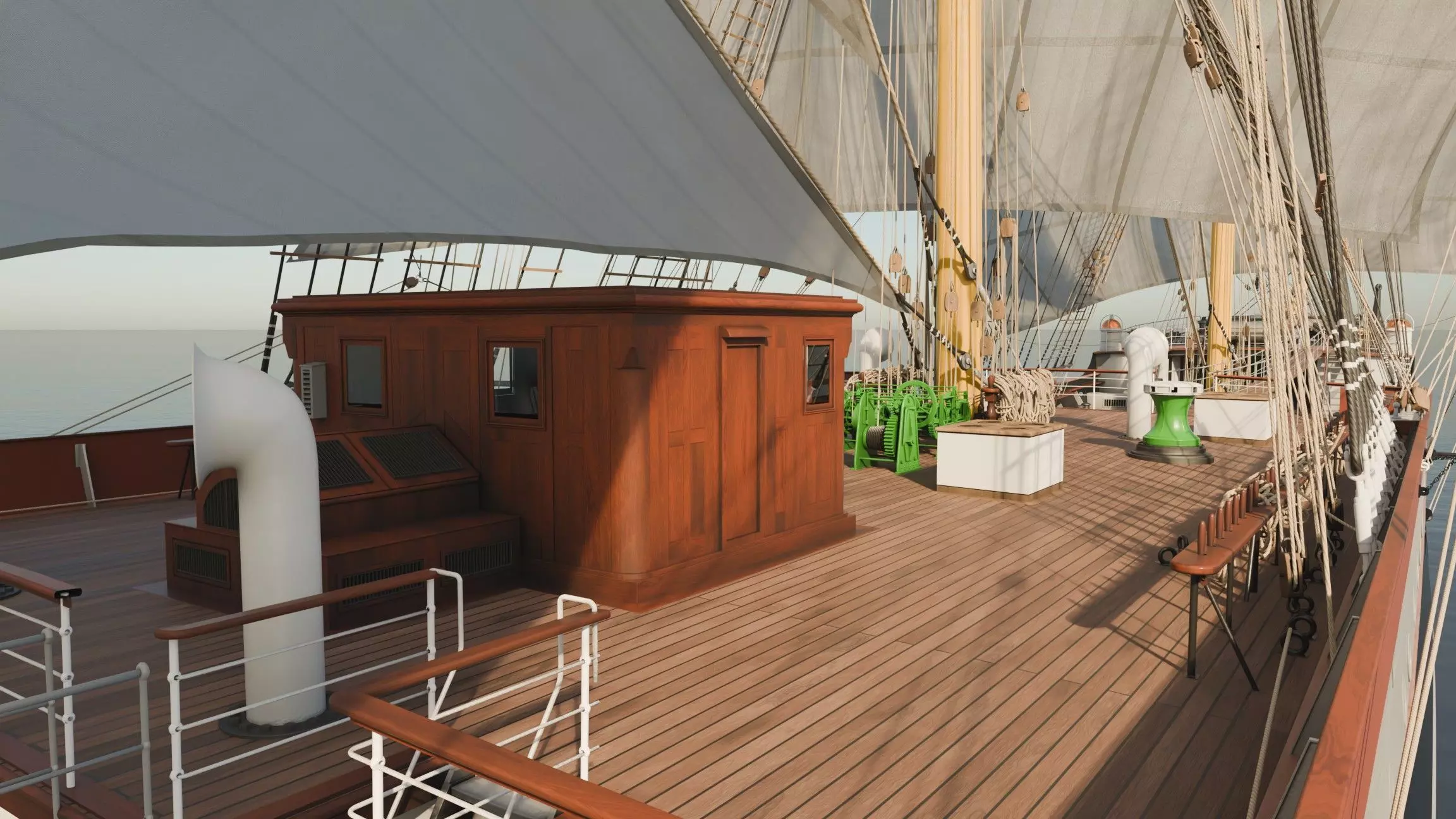 Sailing ship - Peking Hamburg 3D model_9