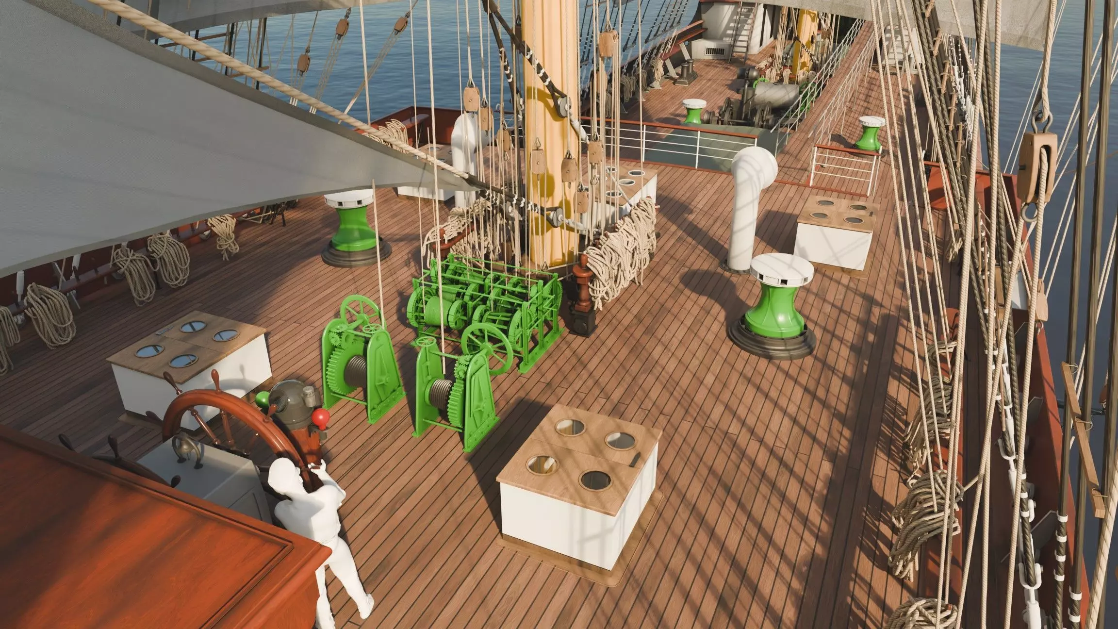 Sailing ship - Peking Hamburg 3D model_10