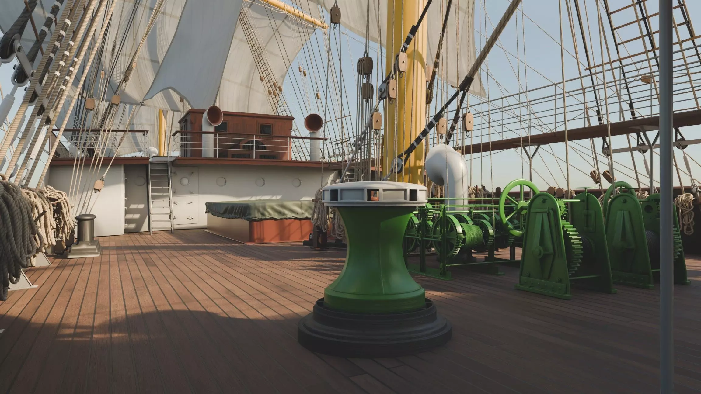 Sailing ship - Peking Hamburg 3D model_7