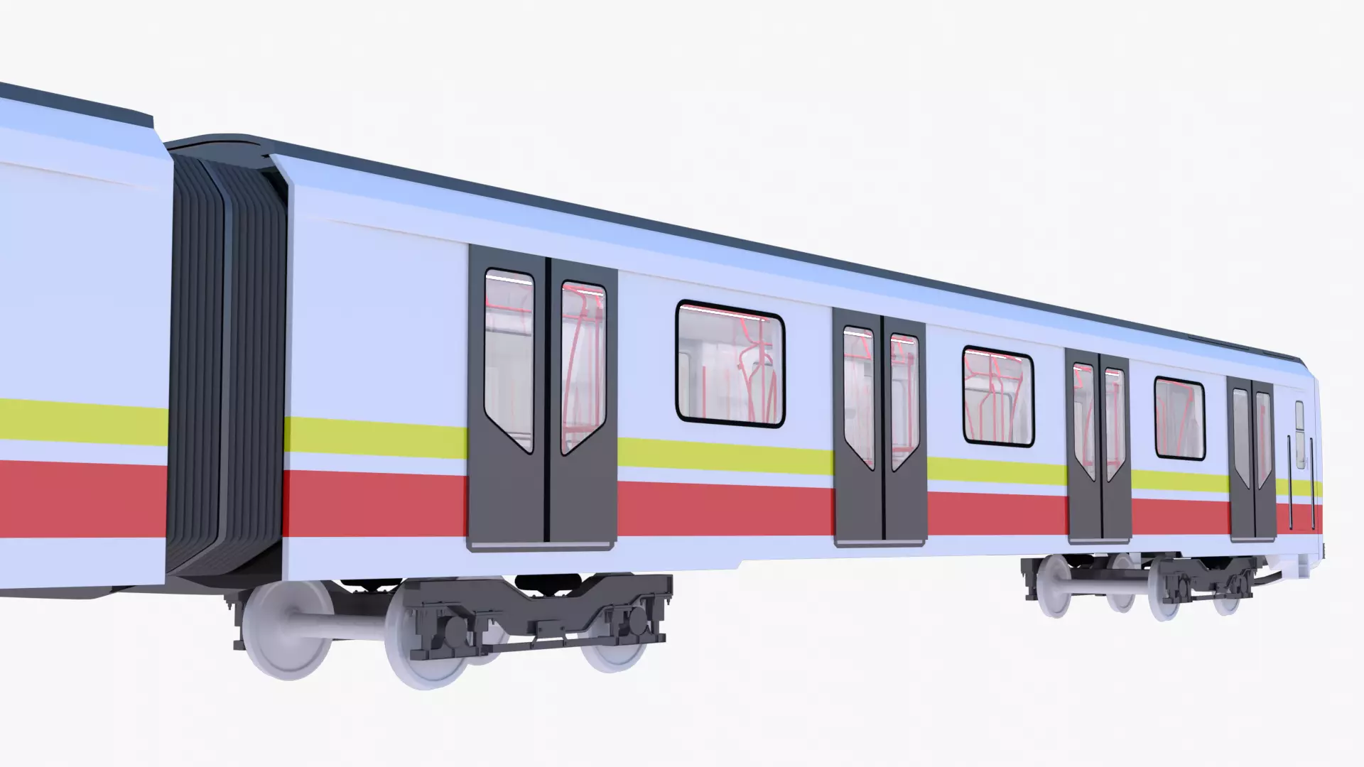 Sofia metro train 3D model_10