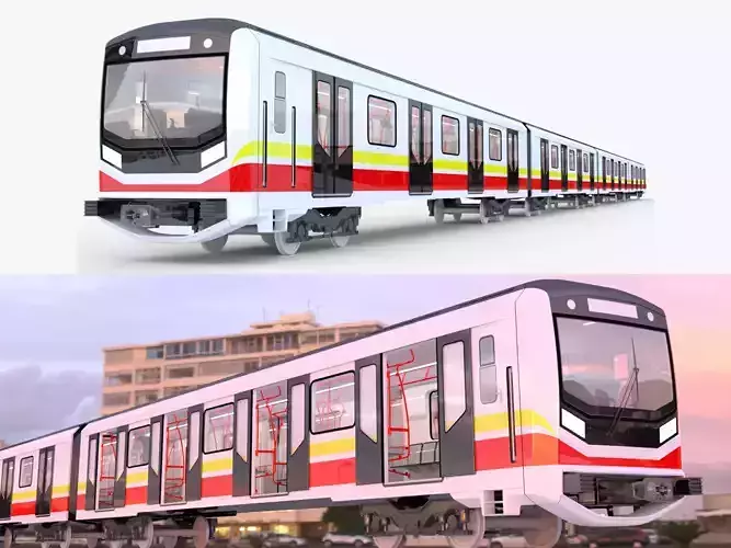 Sofia metro train 3D model