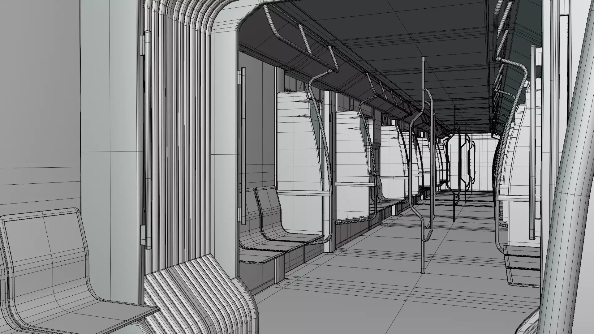 Sofia metro train 3D model_5