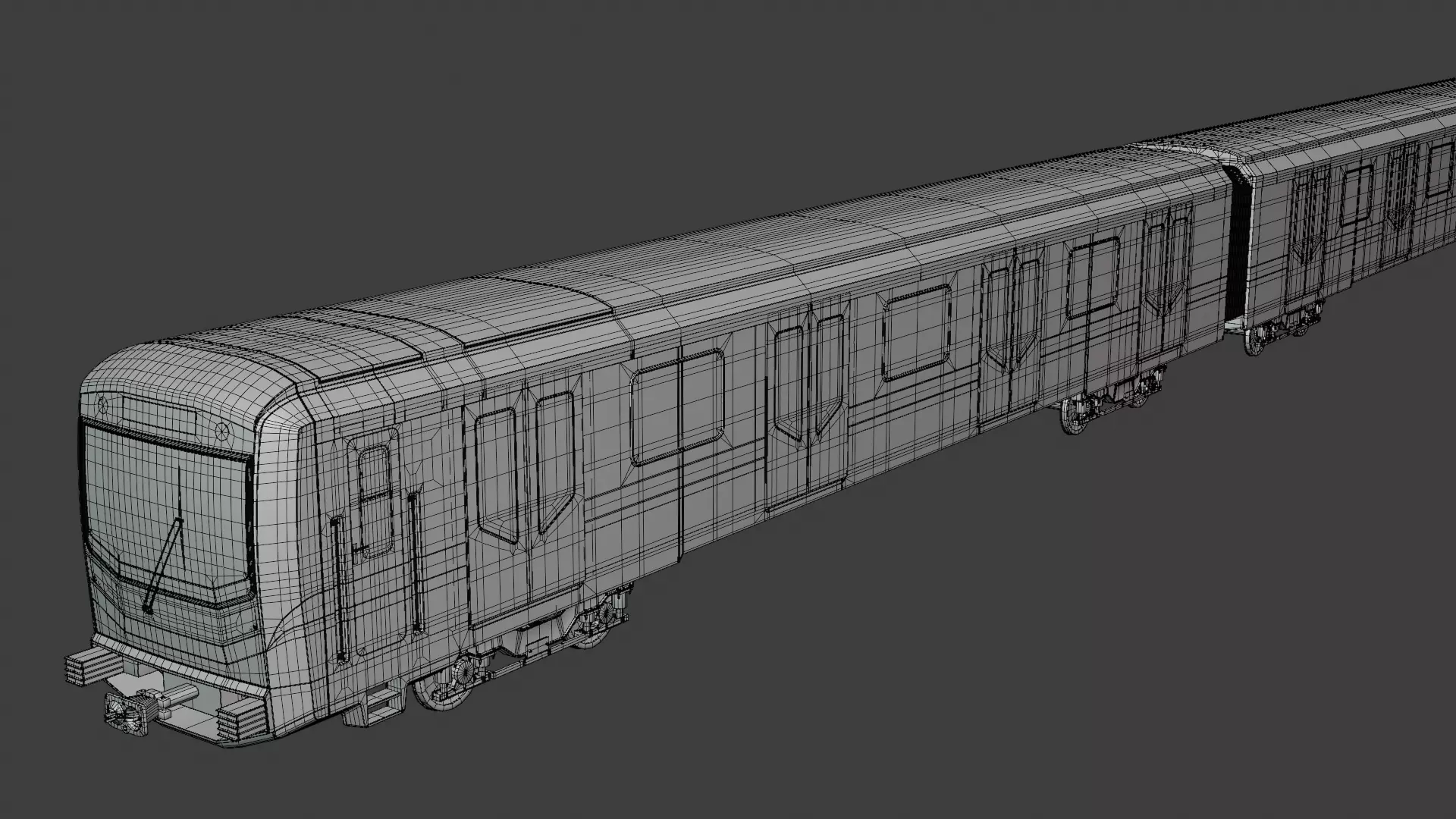 Sofia metro train 3D model_9