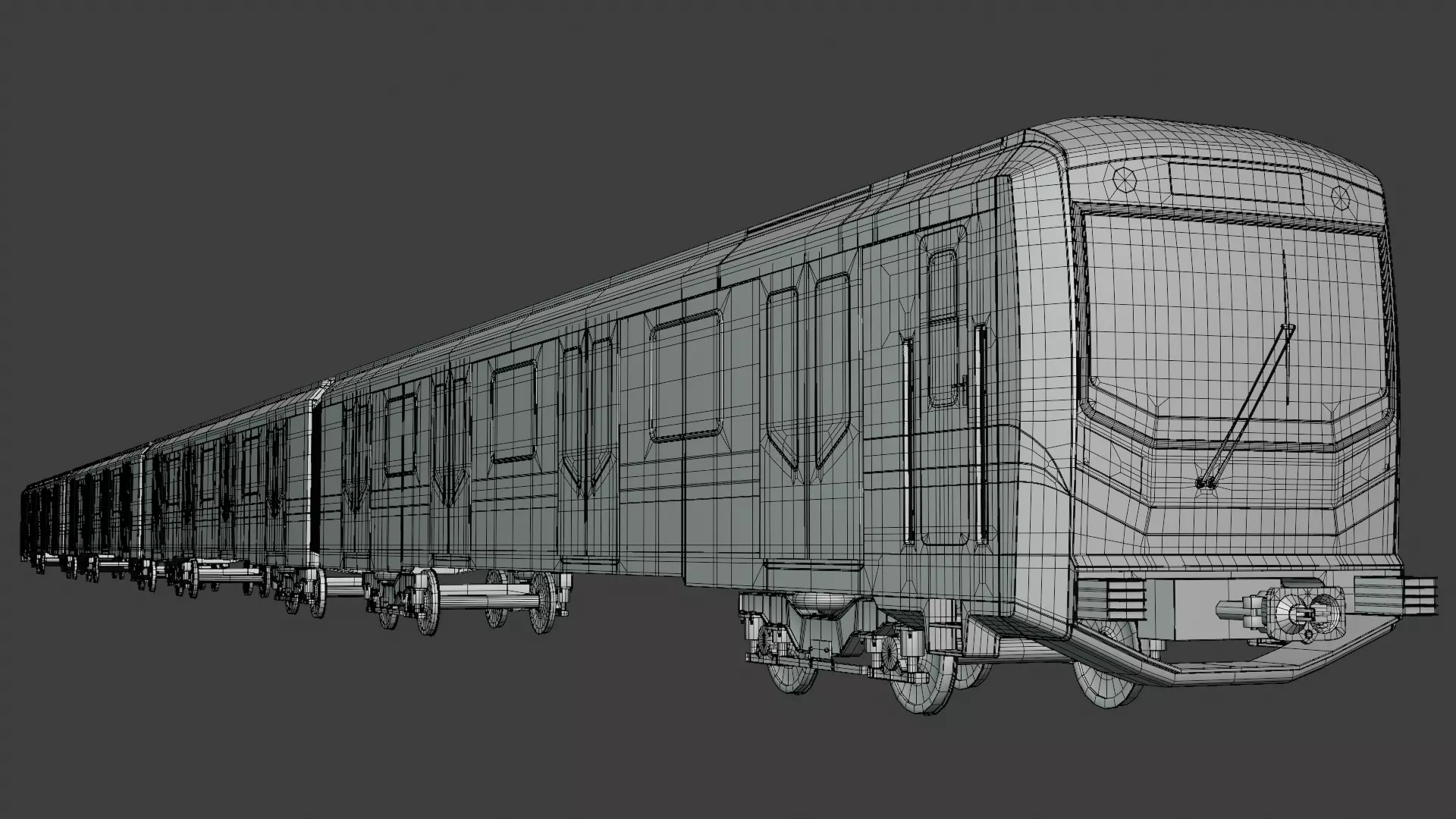 Sofia metro train 3D model_2