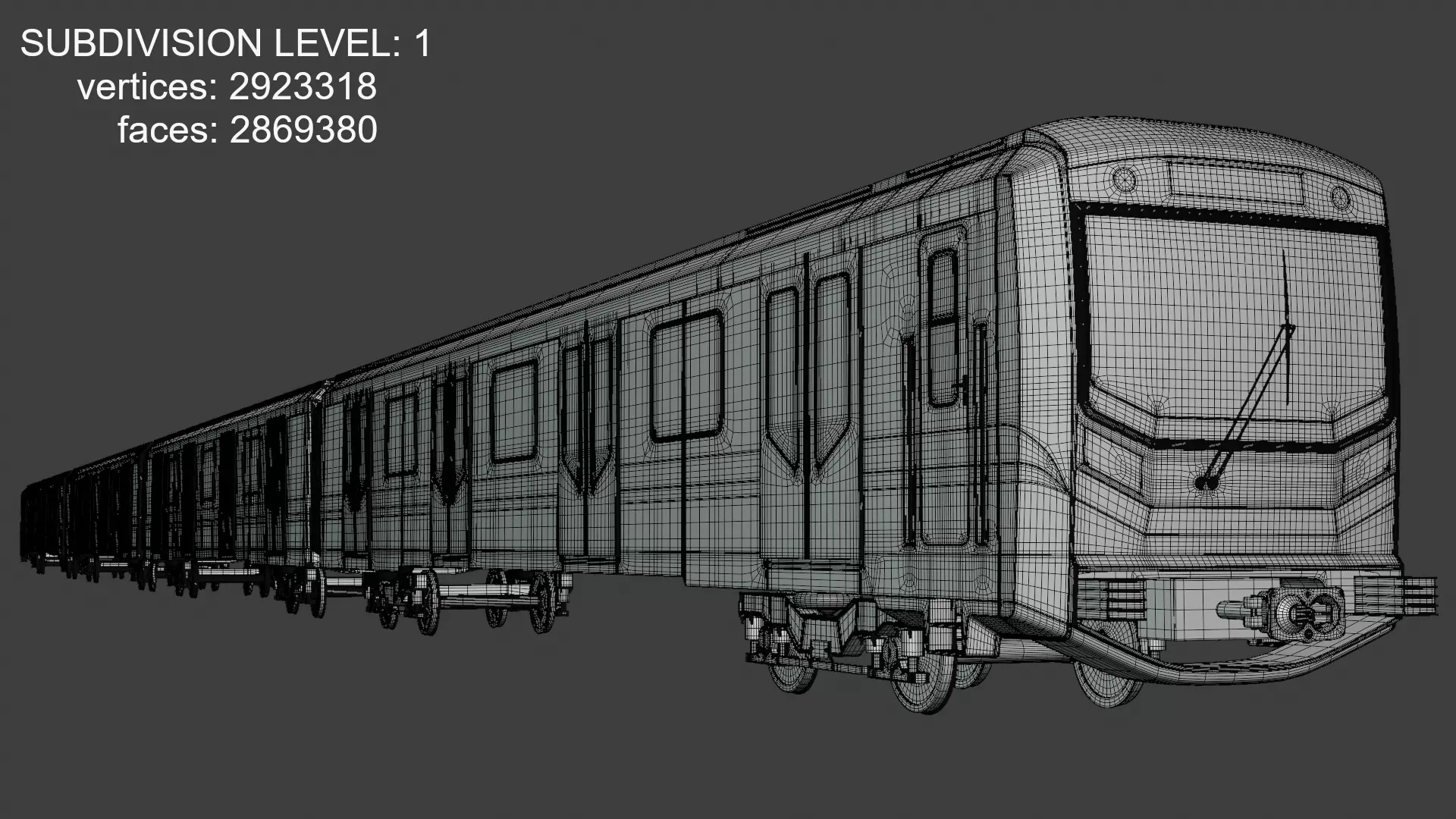 Sofia metro train 3D model_3