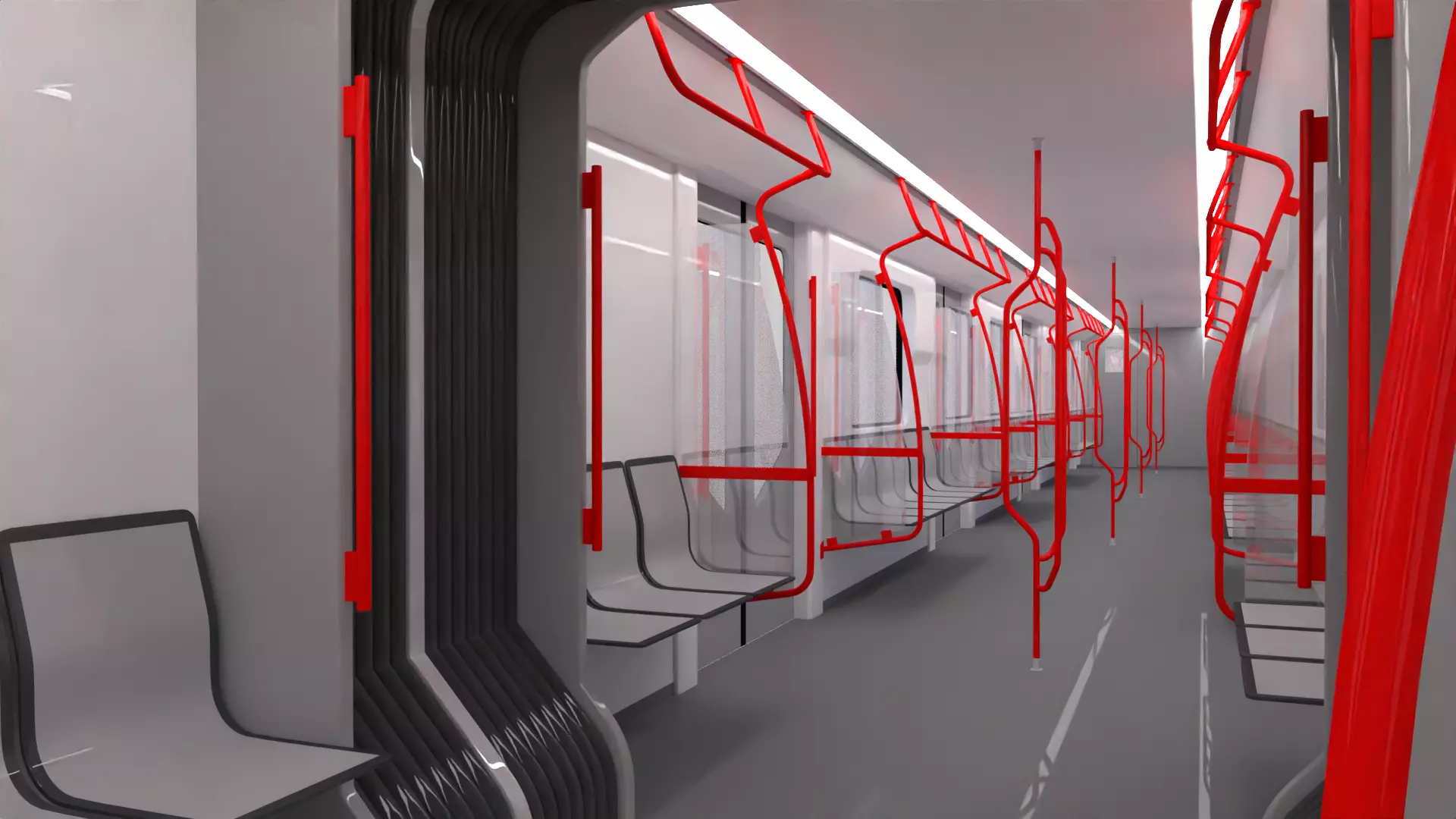 Sofia metro train 3D model_4