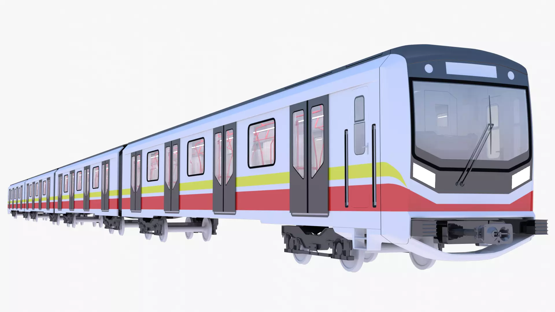 Sofia metro train 3D model_1