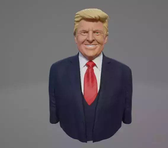 Donald J Trump 45th  47th US President 3D Art