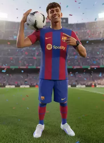 Future Legend Lamine Yamal FC Barcelona Statue