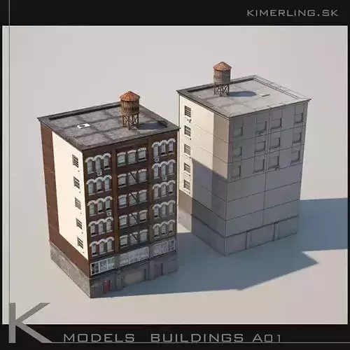 Building pack A 3D model 4