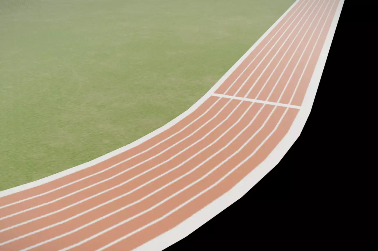 Track Field Low-poly 3D model_5