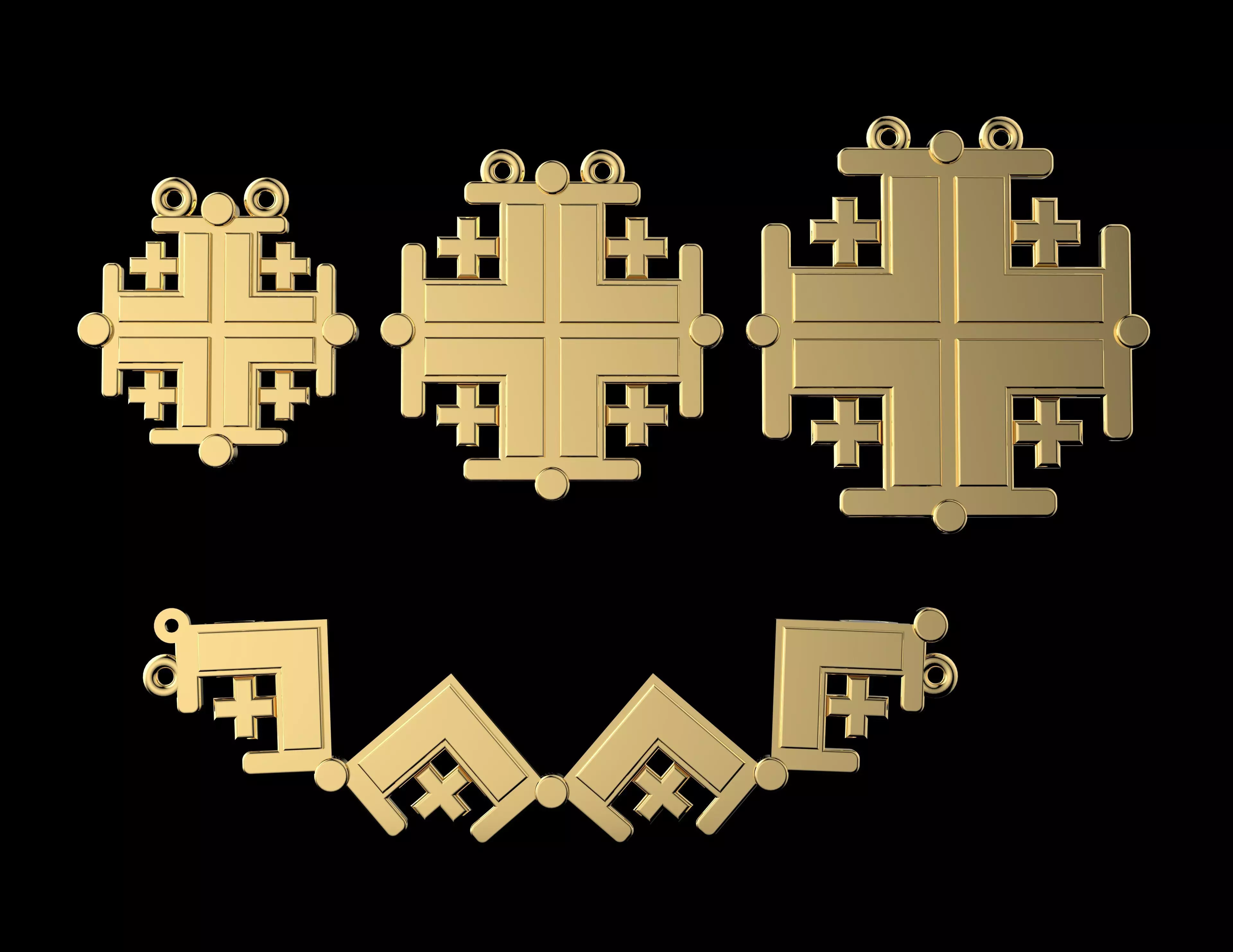 Cross Of Knightly Order Of The Holy Sepulcher Of Jerusalem 3D print model_0