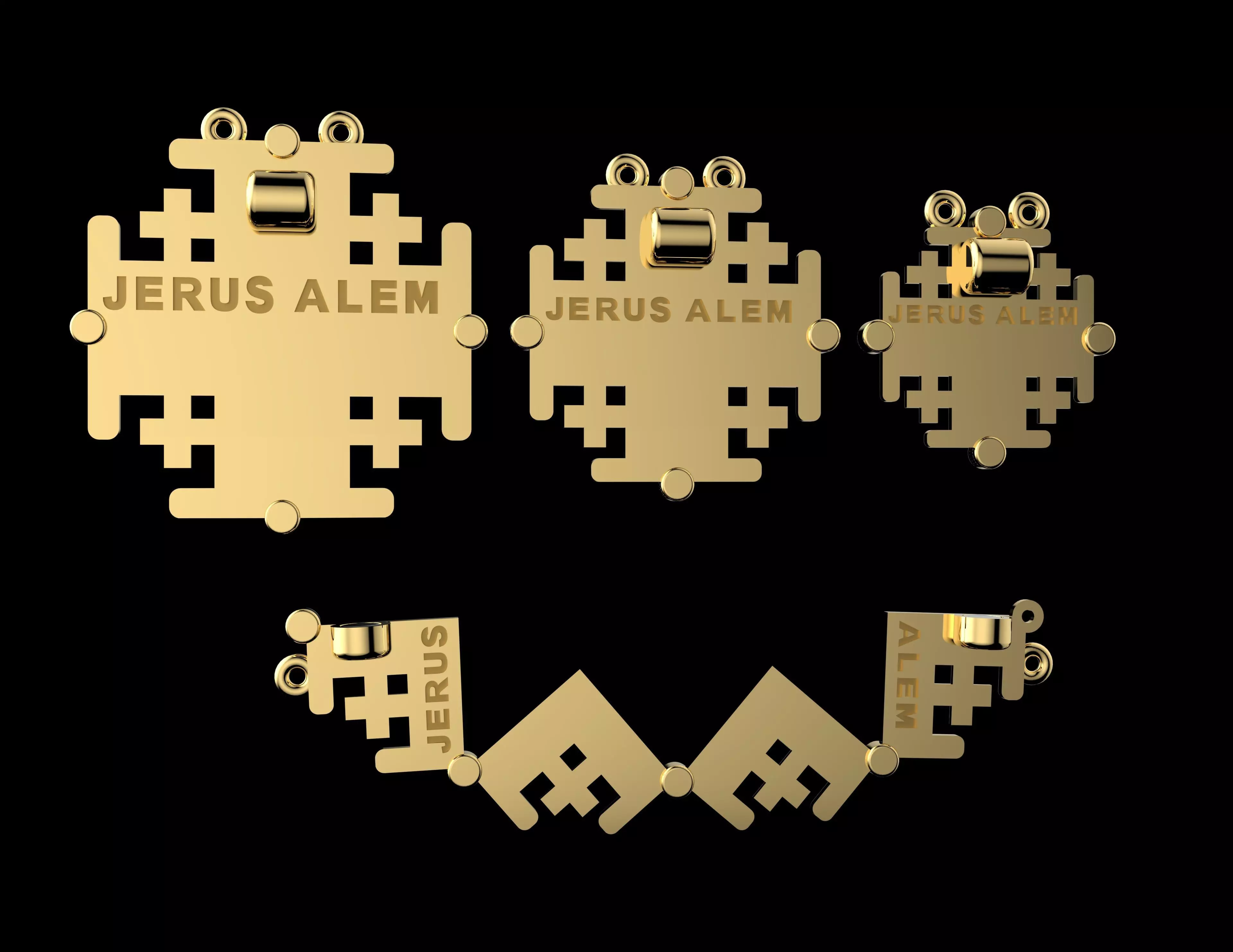 Cross Of Knightly Order Of The Holy Sepulcher Of Jerusalem 3D print model_4