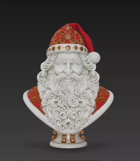 Bust of Saint Nicholas  The Wise Guardian of Winter 3D Model 3D print model_2