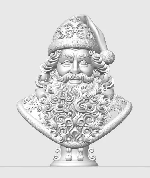 Bust of Saint Nicholas  The Wise Guardian of Winter 3D Model 3D print model_26