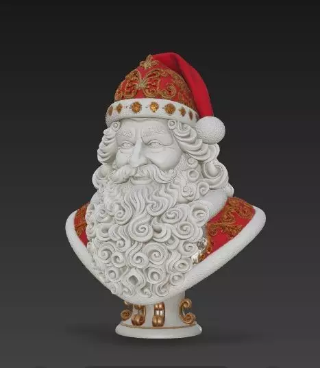 Bust of Saint Nicholas  The Wise Guardian of Winter 3D Model 3D print model_34