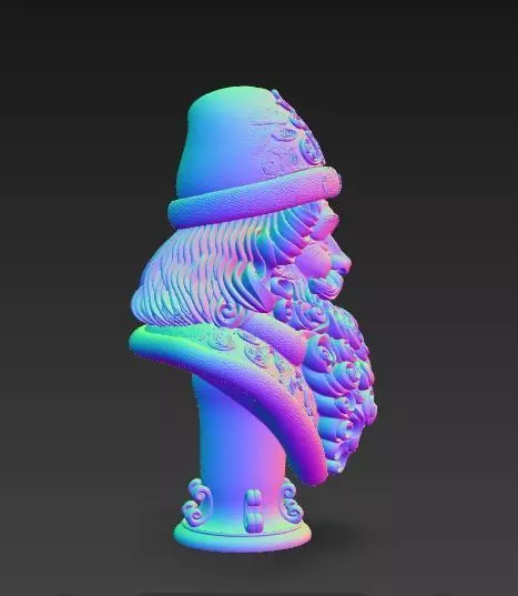 Bust of Saint Nicholas  The Wise Guardian of Winter 3D Model 3D print model_10
