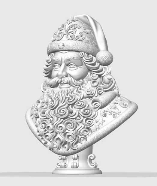 Bust of Saint Nicholas  The Wise Guardian of Winter 3D Model 3D print model_25