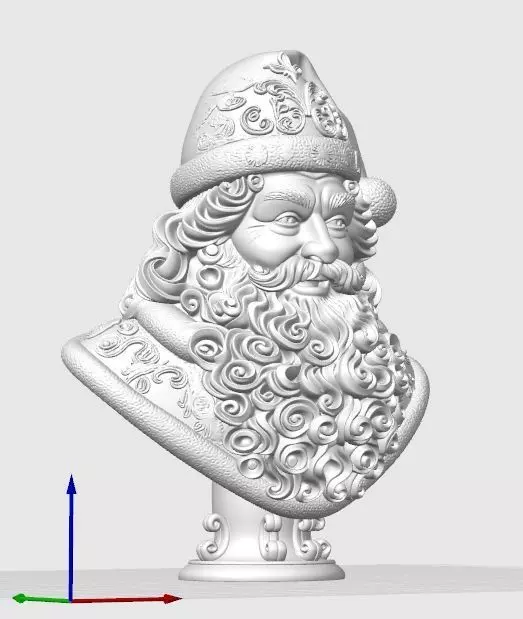 Bust of Saint Nicholas  The Wise Guardian of Winter 3D Model 3D print model_17