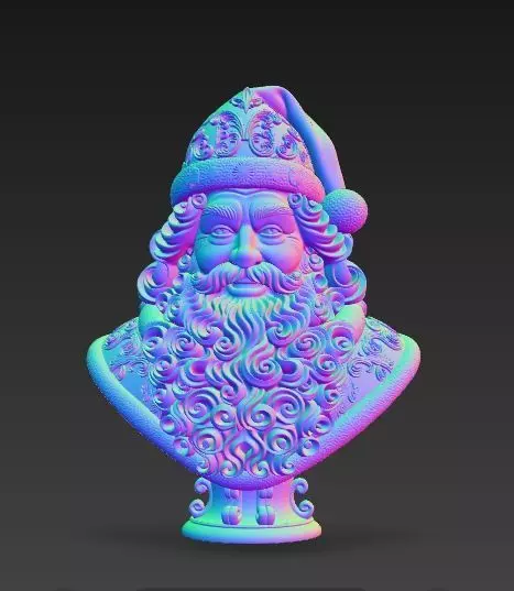 Bust of Saint Nicholas  The Wise Guardian of Winter 3D Model 3D print model_8