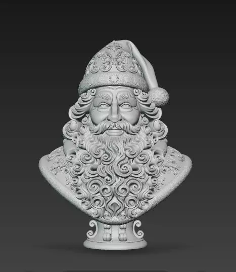 Bust of Saint Nicholas  The Wise Guardian of Winter 3D Model 3D print model_35