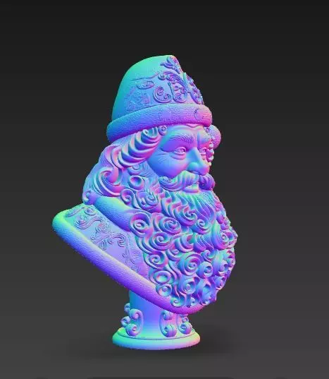 Bust of Saint Nicholas  The Wise Guardian of Winter 3D Model 3D print model_9