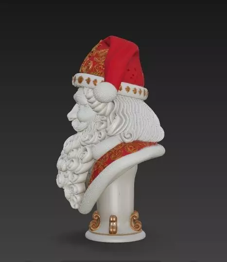 Bust of Saint Nicholas  The Wise Guardian of Winter 3D Model 3D print model_33