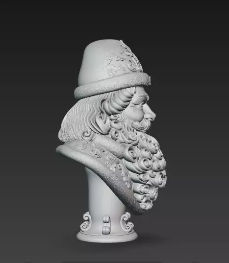Bust of Saint Nicholas  The Wise Guardian of Winter 3D Model 3D print model_3