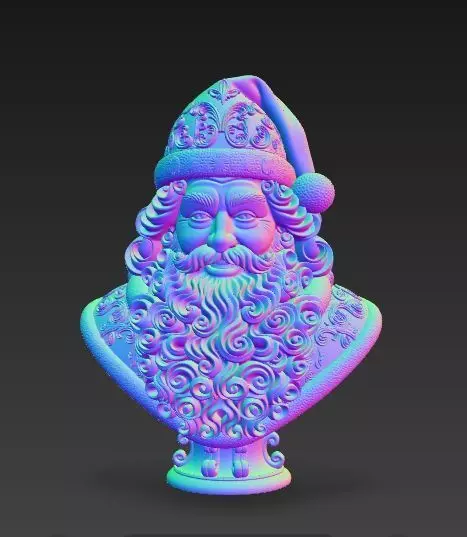 Bust of Saint Nicholas  The Wise Guardian of Winter 3D Model 3D print model_15
