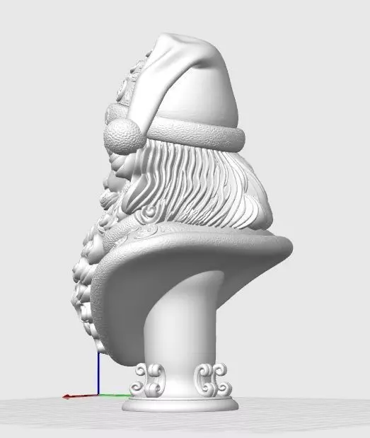 Bust of Saint Nicholas  The Wise Guardian of Winter 3D Model 3D print model_22