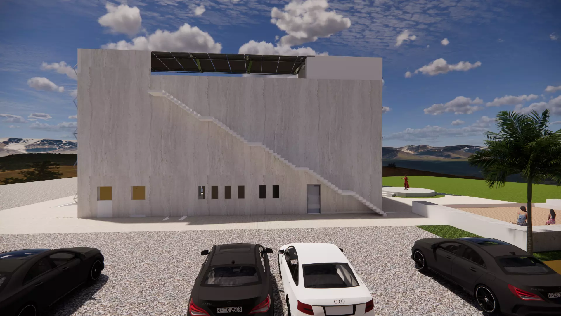 Futuristic Eco Complex Farm Restaurant AND Pool 3D model_6