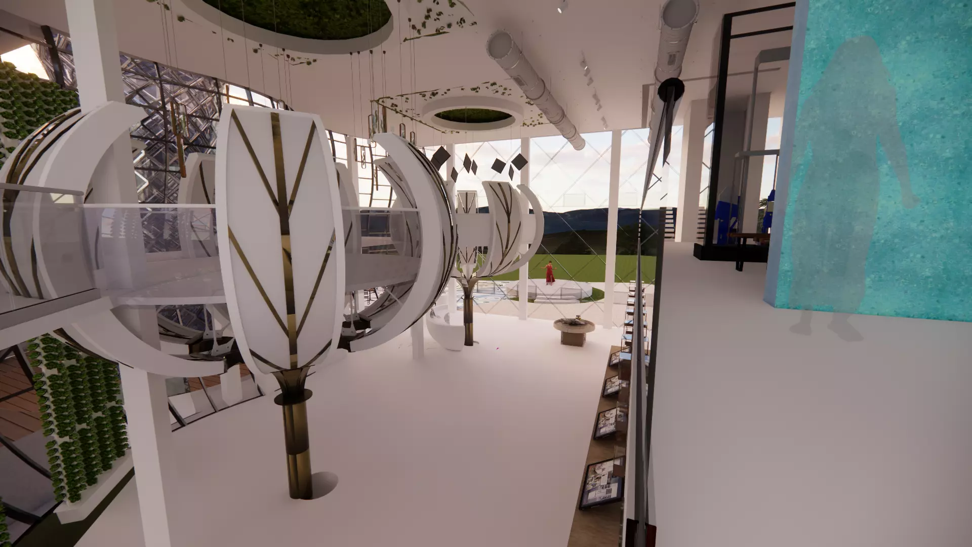 Futuristic Eco Complex Farm Restaurant AND Pool 3D model_20