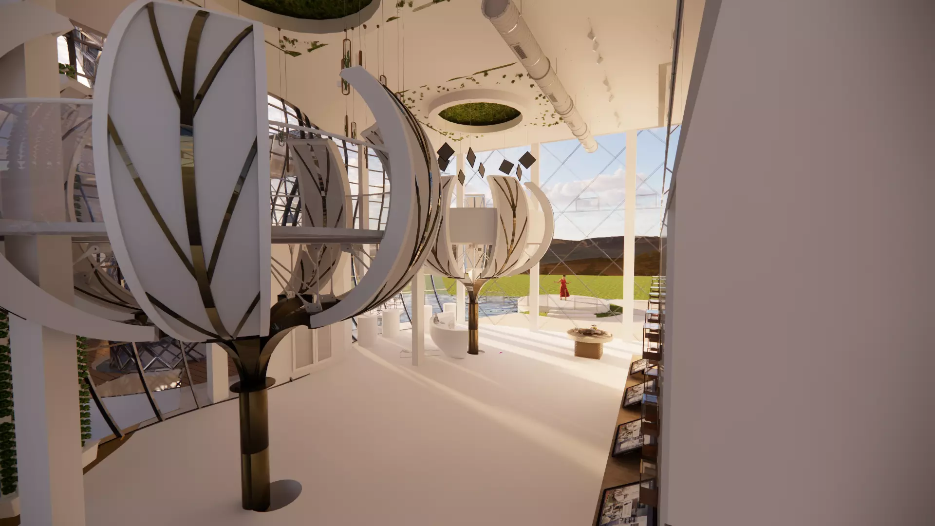 Futuristic Eco Complex Farm Restaurant AND Pool 3D model_21