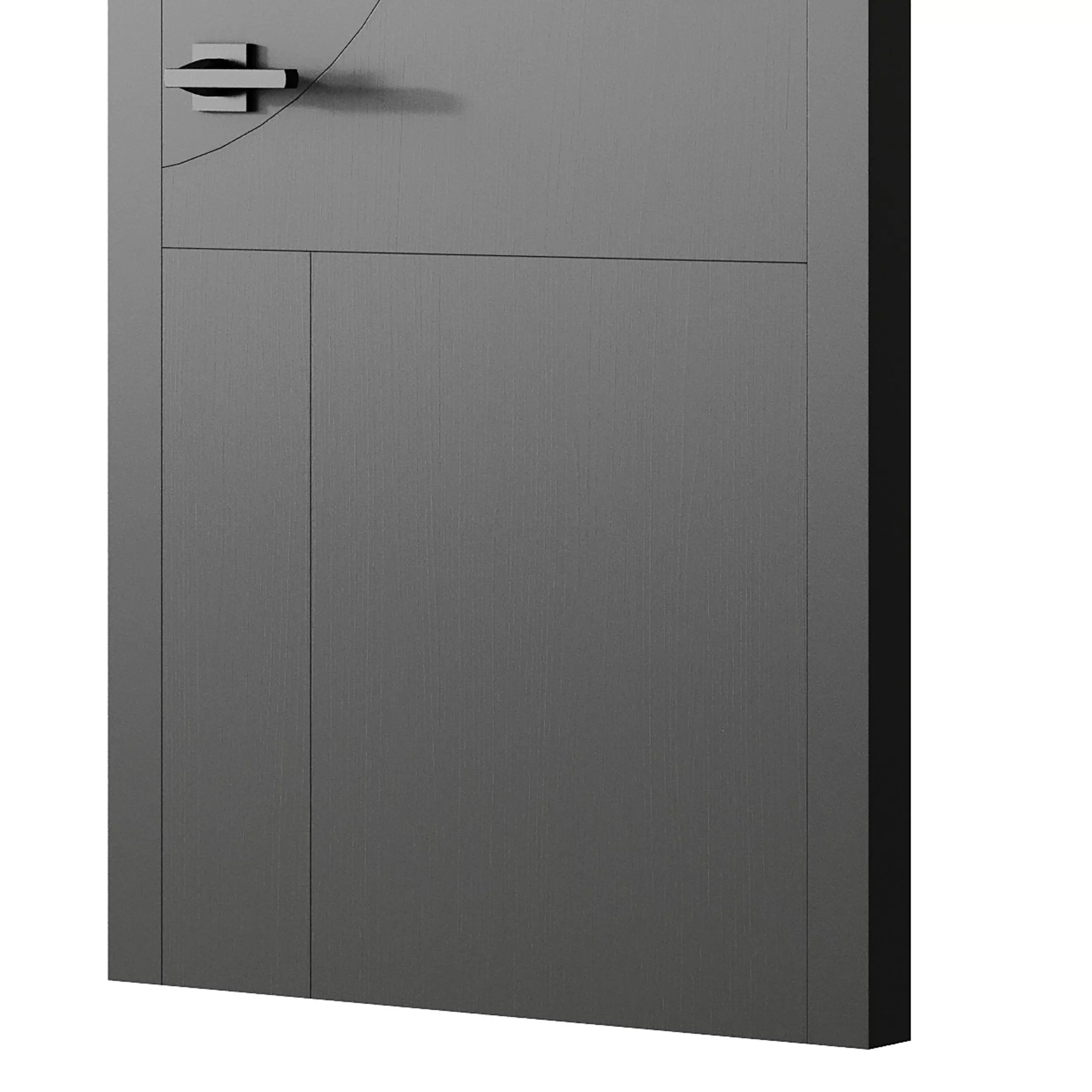 Modern Flush Interior Door 16 3D model_11