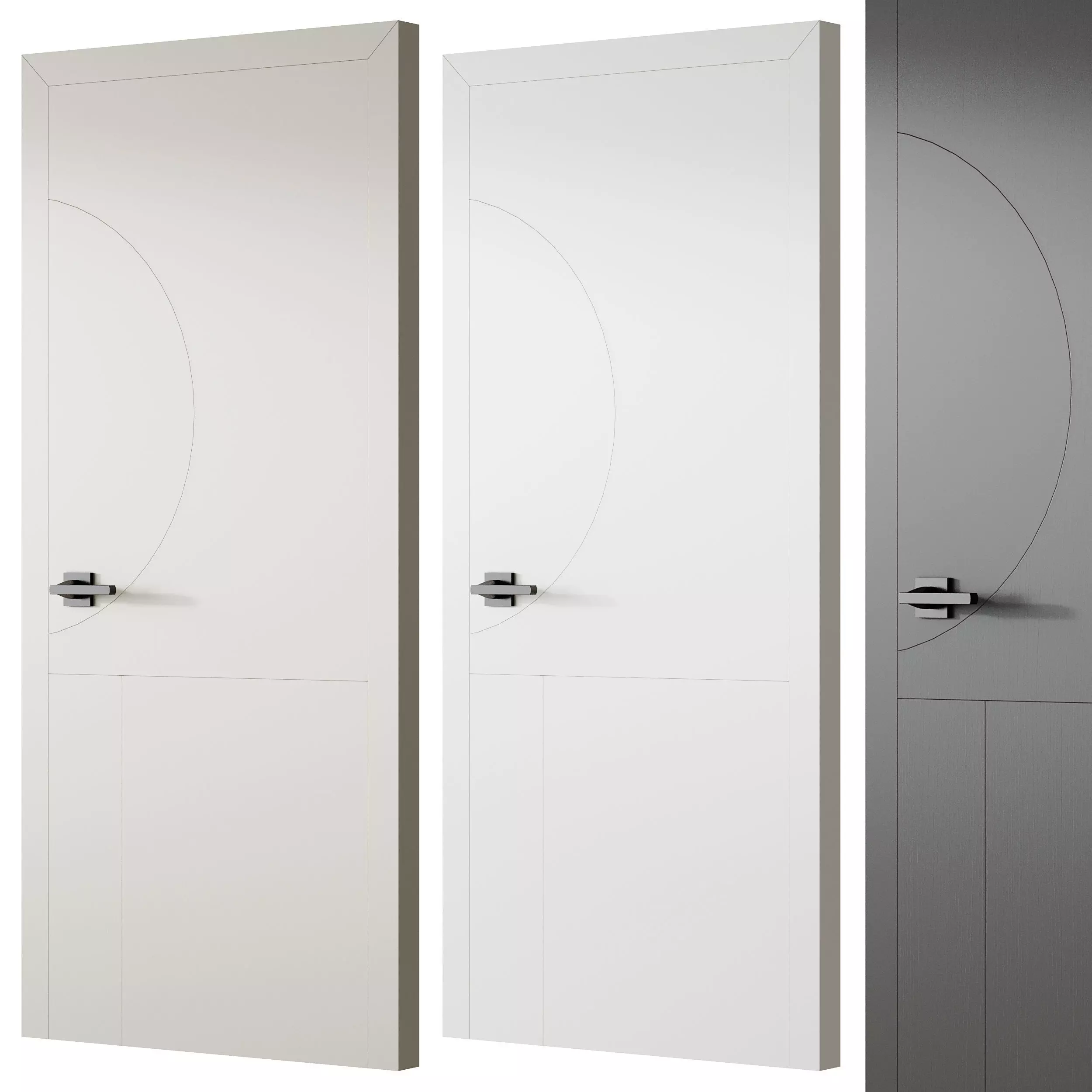 Modern Flush Interior Door 16 3D model_0