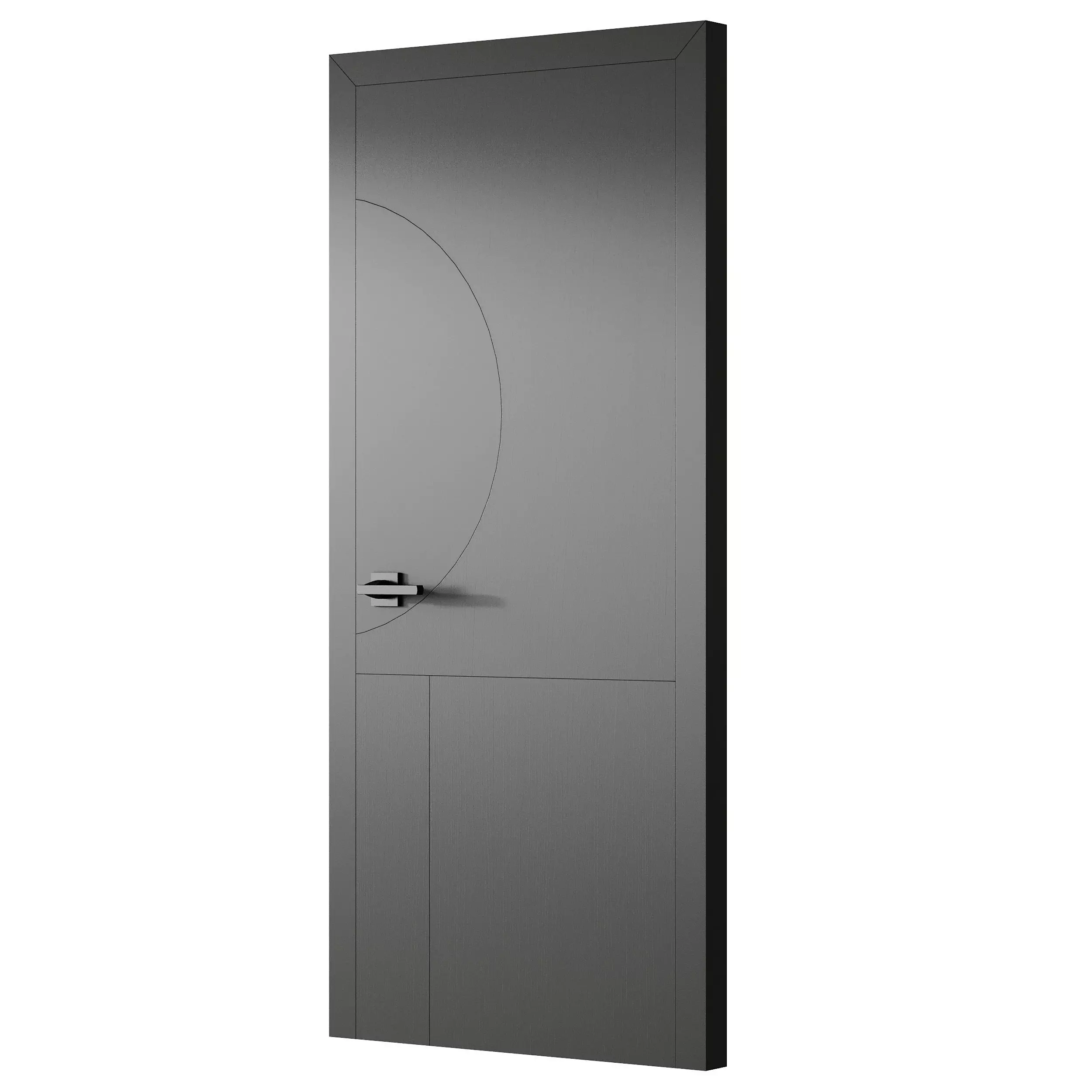 Modern Flush Interior Door 16 3D model_3
