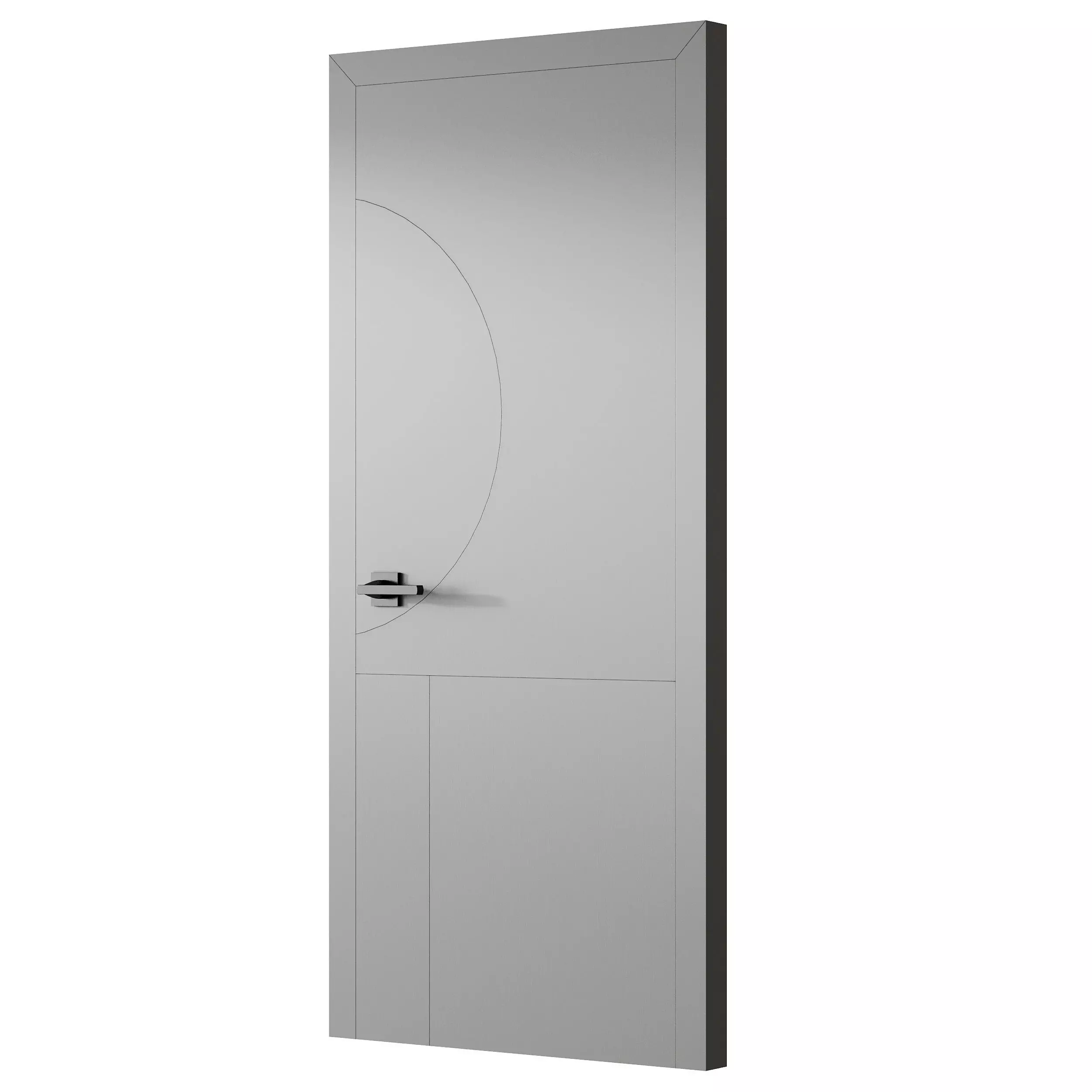 Modern Flush Interior Door 16 3D model_2