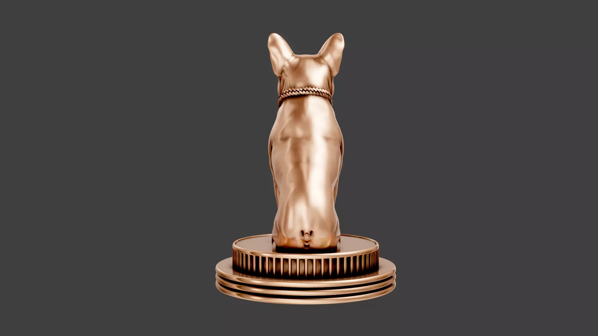 Dog Statue cute luxury 3D print model_4