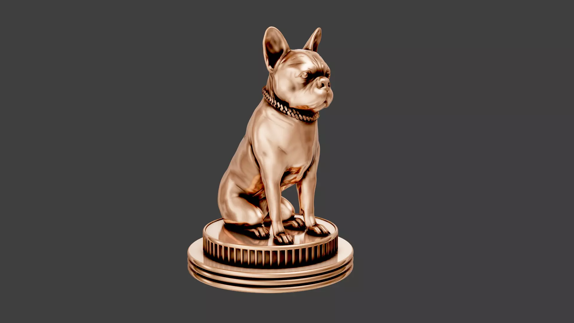 Dog Statue cute luxury 3D print model_0