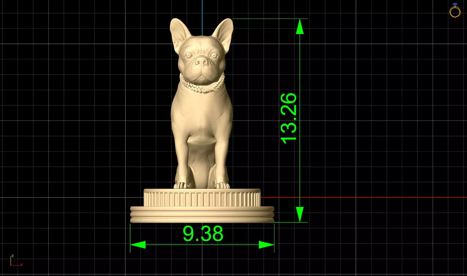 Dog Statue cute luxury 3D print model_5