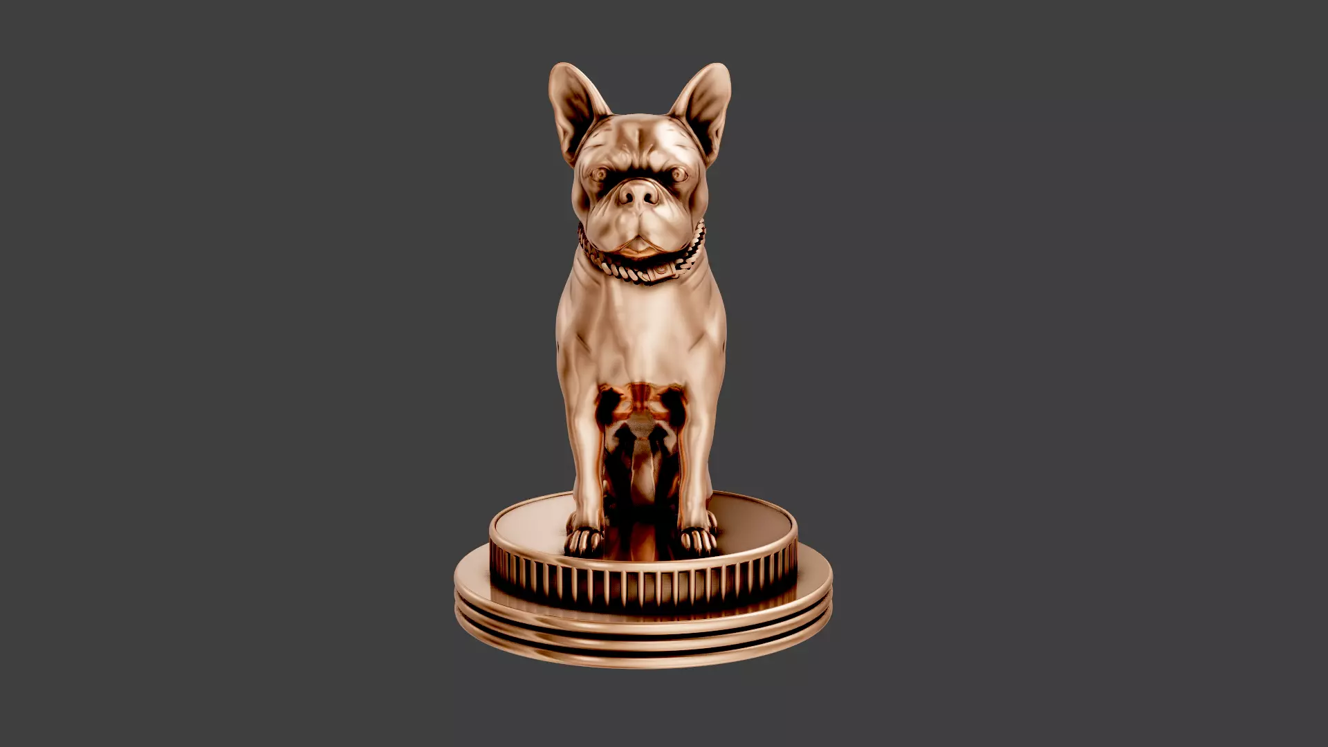 Dog Statue cute luxury 3D print model_1