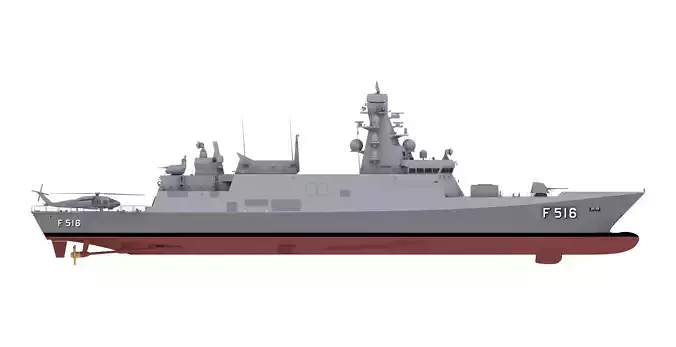 Istanbul Class Frigate F 515  High Quality 3D Model