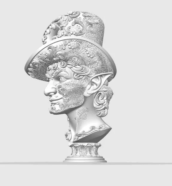 Rococo Elf Bust The Joyful Elegance of Christmas 3D print model_22