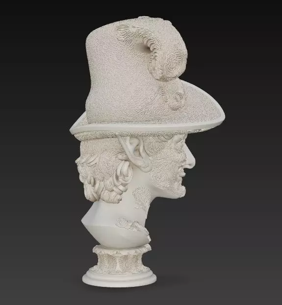Rococo Elf Bust The Joyful Elegance of Christmas 3D print model_28