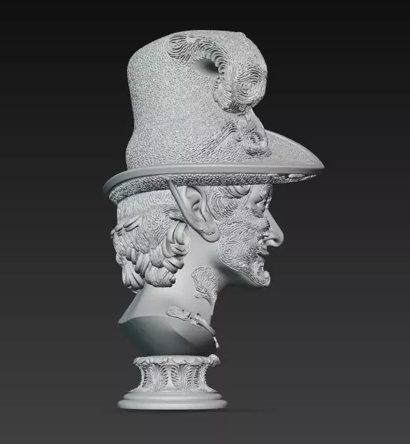 Rococo Elf Bust The Joyful Elegance of Christmas 3D print model_3