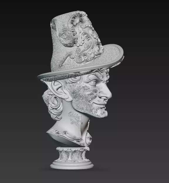 Rococo Elf Bust The Joyful Elegance of Christmas 3D print model_2